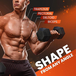 <span class=keywords><strong>Haltères</strong></span> hexagonaux en gros d'usine 5KG 10KG 15LB 20LB, revêtement caoutchouc, poids fixe, équipement de fitness pour salle de sport - Product Image 2