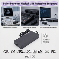 Alimentations électriques médicales UE Electronic IEC60601-1 / IEC60601-1-11 12V 19V 21V 36V 48V 56V 150W 180W 2A 6.25A 8A Adaptateur secteur
