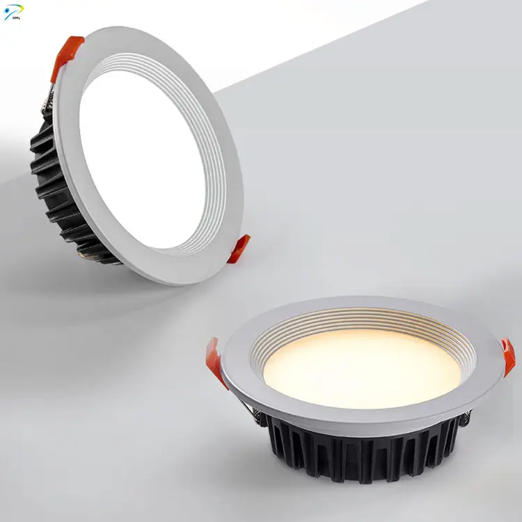 Spot d'éclairage de plafond à 25 led Cob, couleur blanche réglable, avec réflecteur doré, intensité variable, cct change, spot encastré