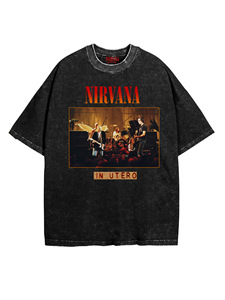 <span class=keywords><strong>T</strong></span>-<span class=keywords><strong>shirt</strong></span> à manches courtes pour homme avec motif <span class=keywords><strong>Nirvana</strong></span> In Utero Angel, col rond <span class=keywords><strong>vintage</strong></span> délavé, tee-<span class=keywords><strong>shirt</strong></span> streetwear groupe rock - Product Image 3