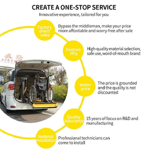 Ascensore idraulico per sedie a rotelle per disabili persone anziane con piattaforma antisdrucciolevole per stabilizzare il furgone durante la memorizzazione - Product Image 5