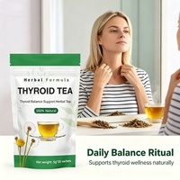 Tisanes Bio pour le Soin de la Thyroïde : Pissenlit, Chrysanthème, Rose, Poria – Mélange Détox Bien-être 100% Naturel, Sans OGM, Sans Caféine
