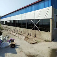 Rideaux roulants en PVC/PE imperméables et résistants au soleil GREAT FARM pour élevage de volailles, rideaux roulants manuels
