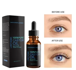 Hot Sale Bio-Rizinusöl mit Vitamin E für längere Wimpern Augenbrauen und Haare