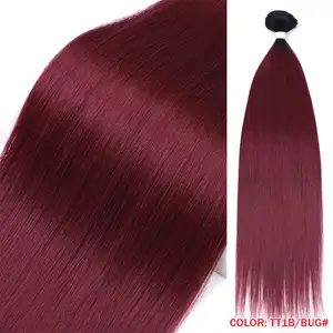 Synthetisch Haar Leveranciers Rebecca Groothandel Synthetische Hair Extensions Vlechten Hittebestendige Straight Weave Synthetische Haarbundels