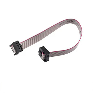 Customized 2.54mm Pitch Idc Connector Grey Flat <b>Cable</b> 2.54mm 14pin Assembly Ribbon Flexible Wire Harness <b>Cable</b> - Product Image 1