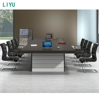 Liyu Furniture bureau de conférence moderne de luxe panneau de bois extensible Design pour hôtel bureau salle de réunion salle de réunion