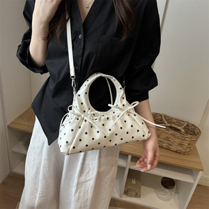 Sac à bandoulière/à porter croisé polyvalent pour femme, style coréen, nouvelle collection Printemps/Été 2026, haut de gamme, à pois - Product Image 3