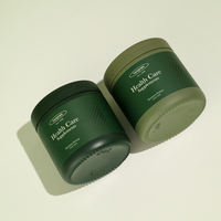 Bouteilles en verre rondes à large ouverture, vert mat, 150 ml, OEM, pour produits de santé, cosmétiques, capsules de compléments alimentaires, pilules de vitamines