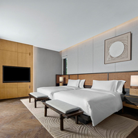 Ensemble de meubles de chambre d'hôtel 5 étoiles en bois, design moderne et luxueux, solution tout-en-un