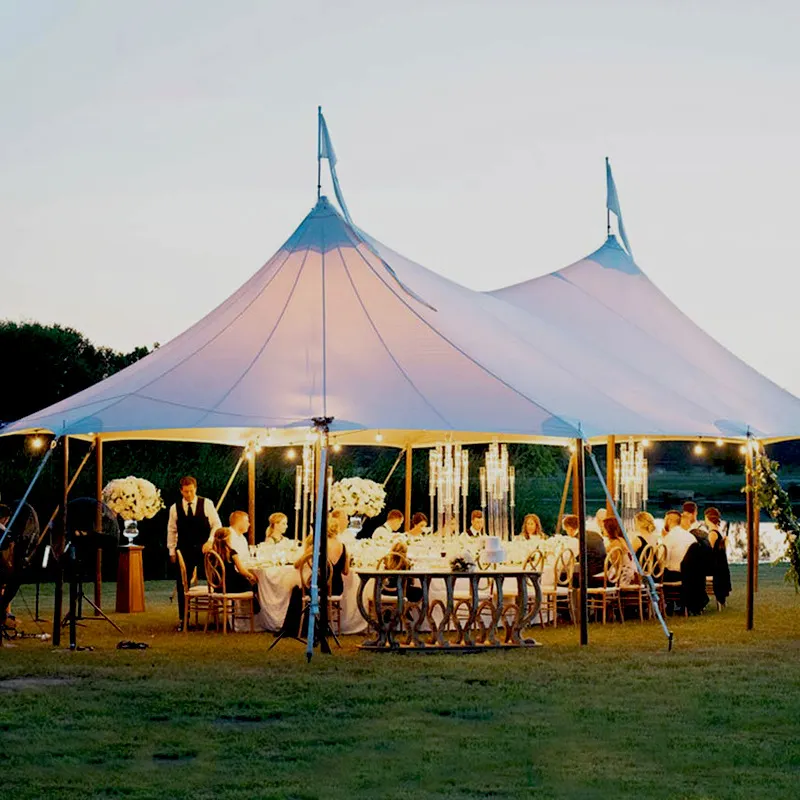 Acara luar ruangan tiang tinggi Tent40X20 kanopi tenda Marquee pesta pernikahan untuk 500 orang