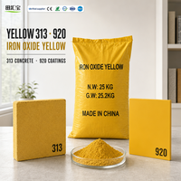 Oxyde de fer jaune 920, poudre de pigment pour béton décoratif et terrazzo, résistant à la chaleur jusqu'à 800°C, Fe2O3 86% minimum