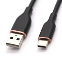 Kabel pengisi daya Cepat silikon lembut kualitas tinggi 100w kabel USB A ke Tipe C kabel pengisi daya Usb 2.0 tipe C untuk ponsel pintar