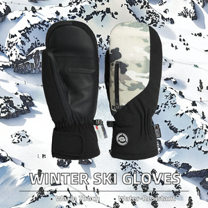 ถุงมือสโนว์บอร์ดกันน้ำสำหรับกิจกรรมกลางแจ้ง แบบสัมผัสหน้าจอได้ อุ่นสบาย สำหรับเล่นสกีในฤดูหนาว ผลิตจากโพลีเอสเตอร์ สวมใส่ง่าย - Product Image 2
