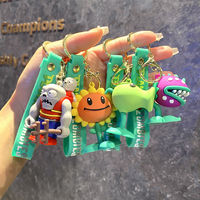 Porte-clés 3D en PVC Caoutchouc Plante vs. Zombie, Pendentif pour Sac à Dos, Sac à Main, pour Hommes et Femmes, Porte-clés de Voiture, Cadeau pour Couple