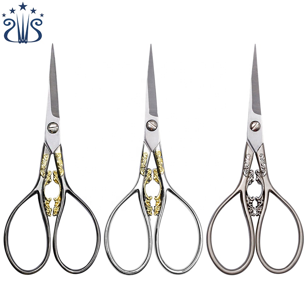 Изысканные винтажные европейские антикварные классические ножницы из нержавеющей стали