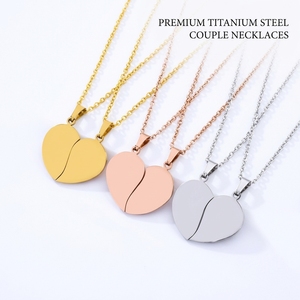Collar con Colgante <span class=keywords><strong>de</strong></span> Corazón Personalizable, Acero Inoxidable, Chapado en Oro, Estilo Moderno, Minimalista, Joyería con Dije <span class=keywords><strong>de</strong></span> Corazón, Regalo para San Valentín - Product Image 2