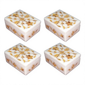 Nouvellement arrivée meilleure boîte d'incrustation de marbre de conception faite à la main avec nacre coquille de mer Art Floral Design utilisation pour l'article de cadeau de bijoux - Product Image 1