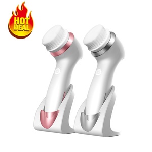 Brosse nettoyante électrique pour le visage en silicone à vibration ultrasonique, nettoyant pour le visage, nettoyage en profondeur des pores, élimination des points noirs, masseur pour le visage - Product Image 2
