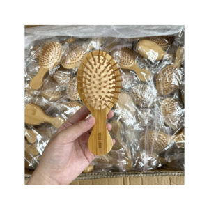 Eco Friendly Wholesale Supplier <strong>Bamboo</strong> Compact Small Hair Extensions Brush Mini Hair Detangle Brush Bulk <strong>Bamboo</strong> <strong>Hairbrush</strong> - Product Image 1