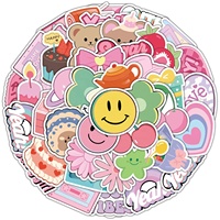 Paquete de 50 pegatinas decorativas de PVC impermeables con dibujos animados para niños, para laptop, taza, maleta, cuaderno, patineta, equipaje