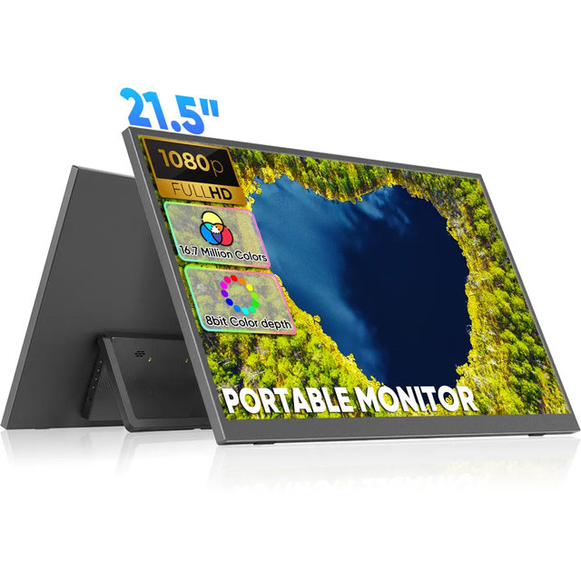 Portable 21.5 Inch 1080p Gaming Monitor HDR 100Hz IPS LCD Display Type-C Interface HD External Business Gaming Laptop Extender