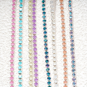 Chaîne de strass 2/2,5 mm, chaîne à griffes dense, accessoires de bijoux pour coques de téléphone DIY, vente en gros - Product Image 2