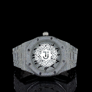 Montre-bracelet à quartz de luxe dorée pour homme, style hip-hop, entièrement sertie de pierres, export JXSP44 - Product Image 1