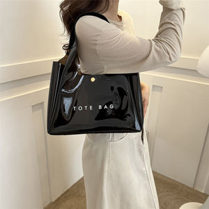 Op maat gemaakte damesmode transparante waterdichte TPU cadeau tas, doorzichtige shopper tas, <span class=keywords><strong>PVC</strong></span> strandtas met logo - Product Image 5