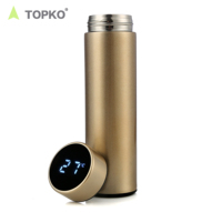Bouteille d'eau intelligente TOPKO, bouteille d'eau en acier inoxydable, affichage de la température LED, thermos