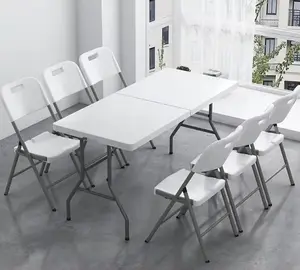 Bán buôn Durable trắng ngoài trời Đảng HDPE kim loại silla plegable Bow đúc nhựa gấp ghế cho các sự kiện - Product Image 6