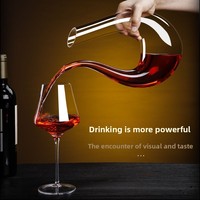Style européen haut de gamme grand décanteur en forme de U créatif personnalisé diviseur de vin épaissi Transparent verre maison verseur de vin