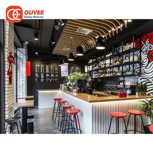 Estanterías Comerciales <span class=keywords><strong>de</strong></span> Madera Maciza OUYEE para Cafeterías Especializadas con Iluminación LED - Directo <span class=keywords><strong>de</strong></span> Fábrica en China - Product Image 5