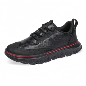 Men's Casual <b>Shoes</b> European American Style New Mesh Microfiber Material Light Retro Design <b>Height</b> <b>Increasing</b> Summer - Product Image 4