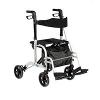 Ventes chaudes, déambulateur pliable léger en aluminium européen et chaise de transport pour adultes