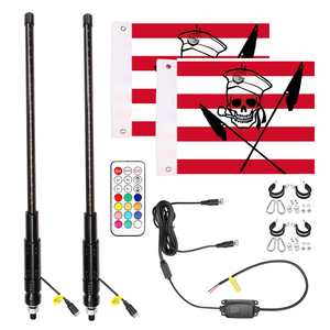 Điều khiển từ xa 2 gói 2/3/4/5ft không thấm nước đa-màu Buggy <span class=keywords><strong>Led</strong></span> Roi đèn cho xe ô tô - Product Image 1