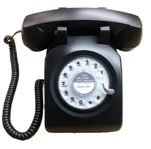 Cadran rotatif chaud noir 60s 80s Old Fashioned Retro Vintage filaire téléphone <span class=keywords><strong>fixe</strong></span> téléphone domestique téléphone d'hôtel - Product Image 3