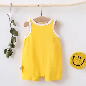 Grenouillère pour bébé en coton biologique à imprimé personnalisé nouveau-né vêtements unisexes pour bébés