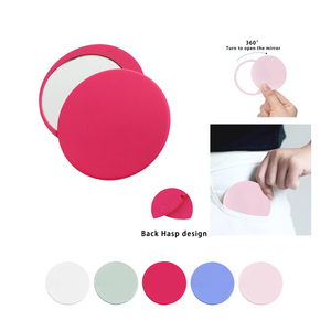 2025 New Design Premium Plastic Round Mini Cute Portable Turn to 360 Degree Rotation Cosmetic Single Side Makeup Mirror YC1921