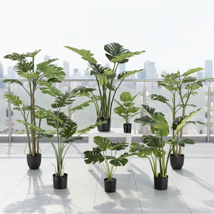 ต้นไม้ประดิษฐ์ ต้นกล้วยปลอม ต้นปาล์มปลอม ขนาด 4 ฟุต 5 ฟุต 6 ฟุต สำหรับตกแต่งภายในและภายนอกอาคาร เหมาะสำหรับการเดินทาง - Product Image 4