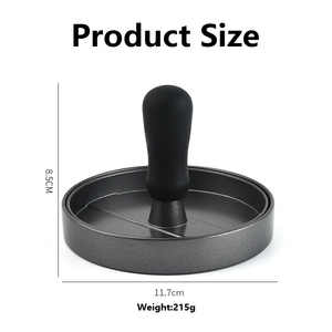 Molde Redondo Antiadherente de Alta Resistencia para Hamburguesas, Prensa de Carne de Aleación de Aluminio para Hacer Hamburguesas, para Cocina al Aire Libre, Parrilla para Asar - Product Image 2