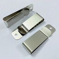 74*22mm Noir Métal Manganèse Acier Mobile Téléphone Sacs Machine Pince Holster Gaine Ceinture Clip pour Portefeuille Argent