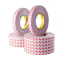 Nastro Biadesivo in Tessuto 3M 55236 Semi-Trasparente Ultra Sottile 0,12mm, Adesivo Forte per Montaggio Targhette, Elettrodomestici, Confezioni Regalo