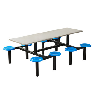 Juego de Mesa de Comedor de Acero Inoxidable para 4, 6 u 8 Personas, para Uso en Comedores Escolares, Fábricas y Cantinas - Product Image 3