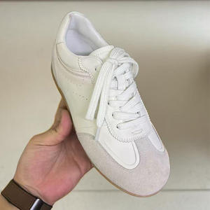 Chaussures pour femmes 2029, nouvelle collection automne, baskets plates rétro en cuir véritable, color-block, confortables, plateforme, chaussures de skate décontractées - Product Image 1