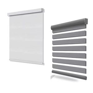 Cortina de doble rodillo motorizada, sala de estar persiana <span class=keywords><strong>para</strong></span>, apagón de día y noche, persiana enrollable de cebra <span class=keywords><strong>para</strong></span> ventana - Product Image 1