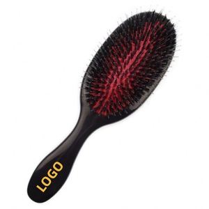 Brosse démêlante en poils de sanglier pour usage quotidien essentiel, couleur unie, avec coussin d'air massant, vente en gros, multi-packs - Product Image 1