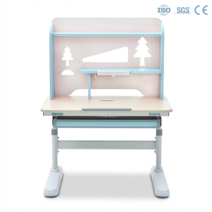 Mesa de Estudio Ergonómica de Madera para Niños al por Mayor con Altura Ajustable, Escritorio Inclinable y Estante de Almacenamiento para Dormitorio o Área de Aprendizaje - Product Image 1