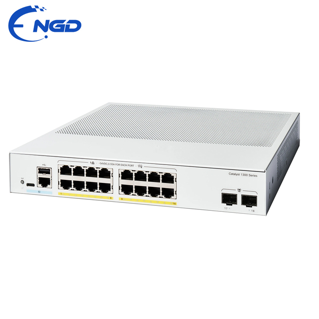 C1300-16FP-2G 16 Port PoE+ Managed Gigabit Ethernet Switch with 2 Gigabit Uplink Layer 2 Enterprise Used Original Network Switch