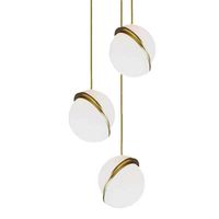Suspension moderne minimaliste en verre, lampe suspendue postmoderne à tête unique pour chambre, salle à manger, comptoir de bar, café, décoration